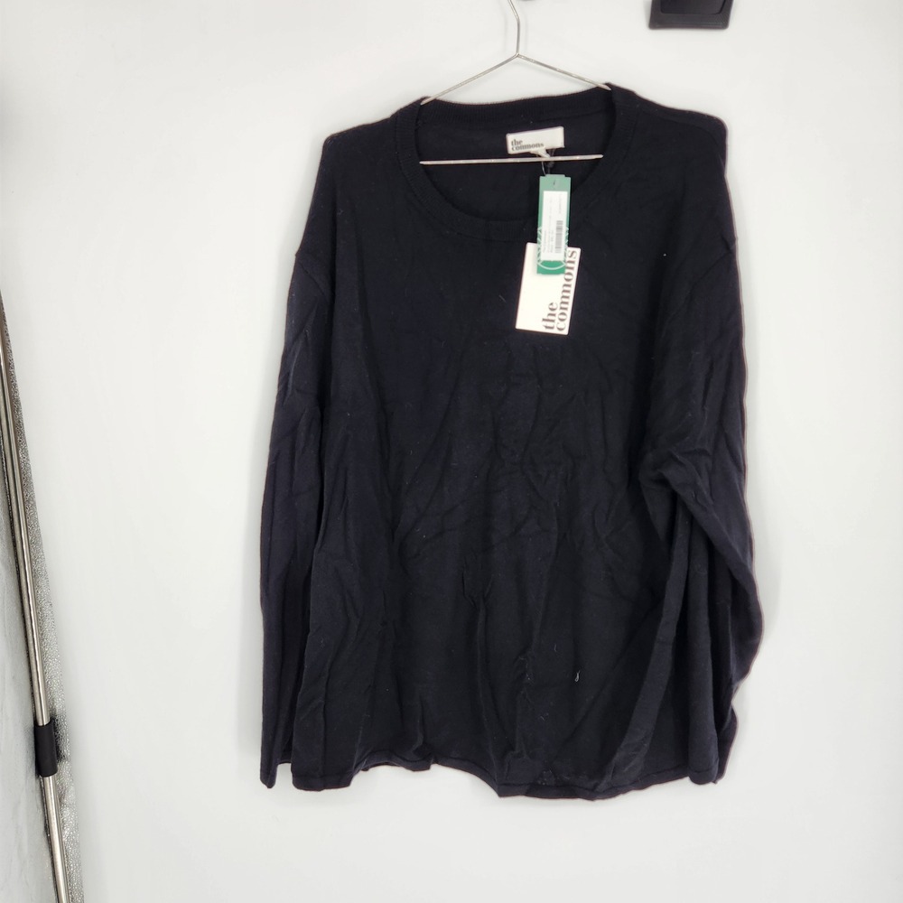 The Commons Brosnan Merino Wool Crewneck Sweater Black XXL-SH Mens New